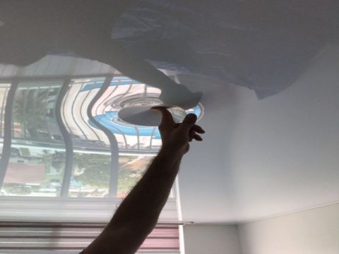 Fabric Vinyl ceiling suspended reflective Stretch Ceiling system glossy inches