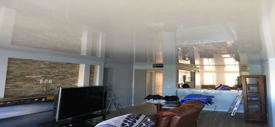 DIY stretch ceiling canvas fabric membrane smoke detector