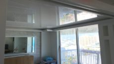 Fabric Vinyl ceiling suspended reflective Stretch Ceiling system glossy hospitality